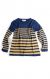 Genser - Tillary Sweater, Blå med gullstriper