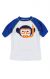 T-Skjorte - UV 50+ Rashguard Mini Olympian, Hvit &blå