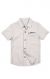 Kortermet skjorte - Mossman Shirt, lysegrå/offwhite striper