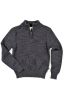 Genser - Mock Neck Sweater, Mørk grå