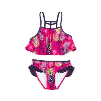 Badetøy - Hermosa Neon Pineapples Bikini, Dyp rosa