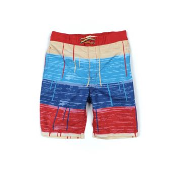 Badeshorts - Swim Trunks Painted Stripes, Blå & rød